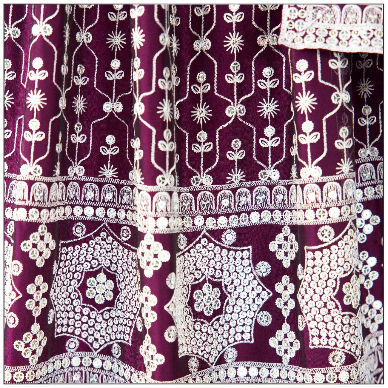 Bhavya Dark Wine Faux Georgette Lehenga Choli