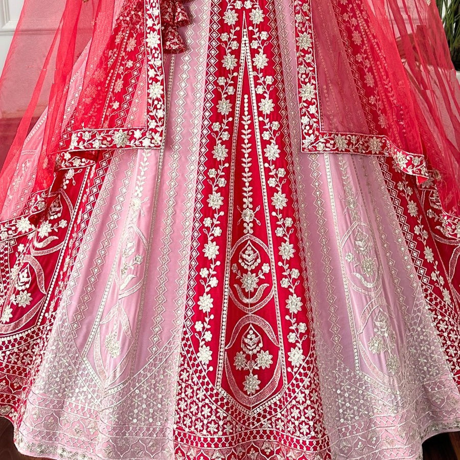 Sita Rani Dual-Tone Faux Georgette Lehenga Choli