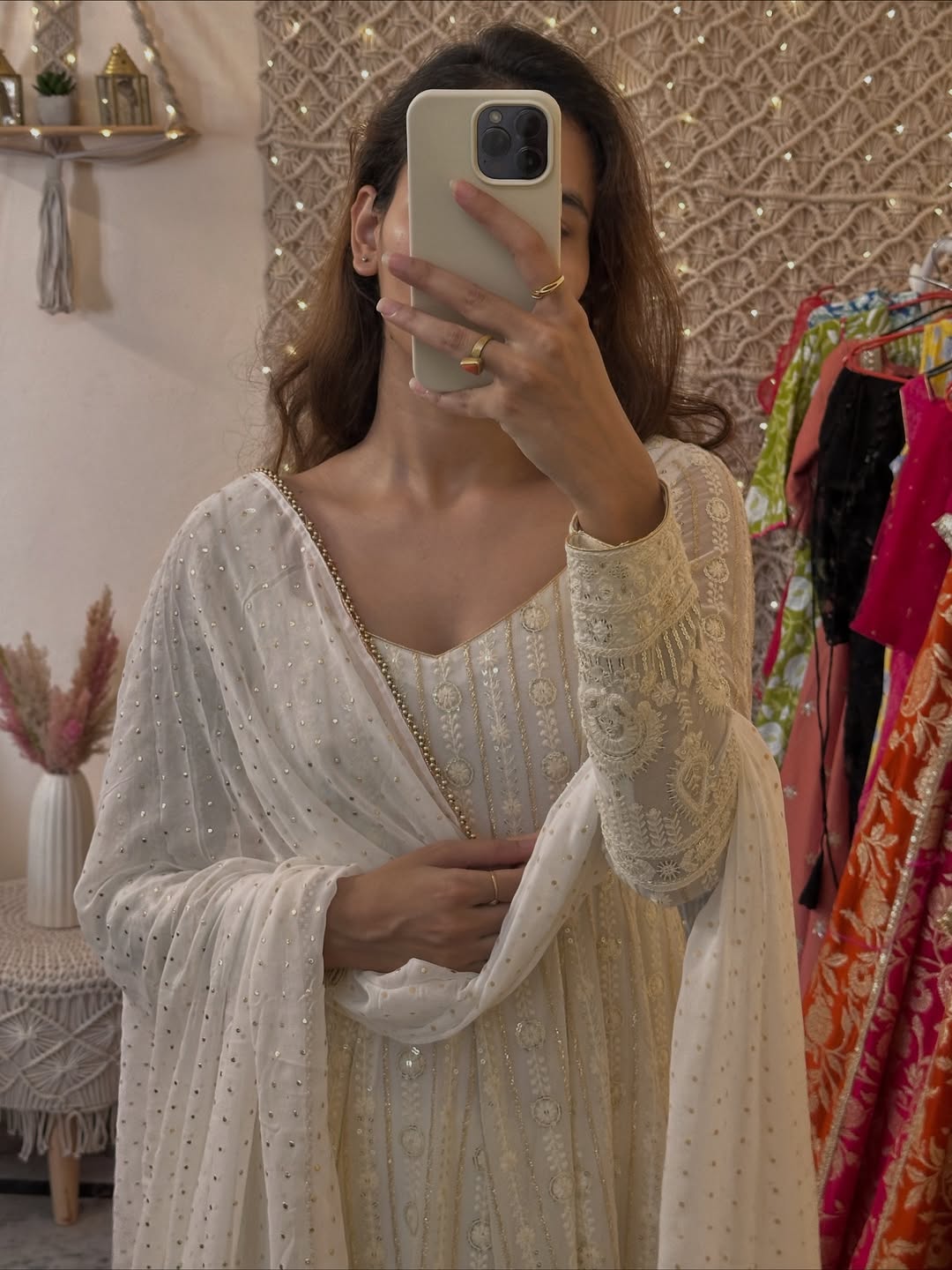 Eshvika Faux Blooming Zari Anarkali Set