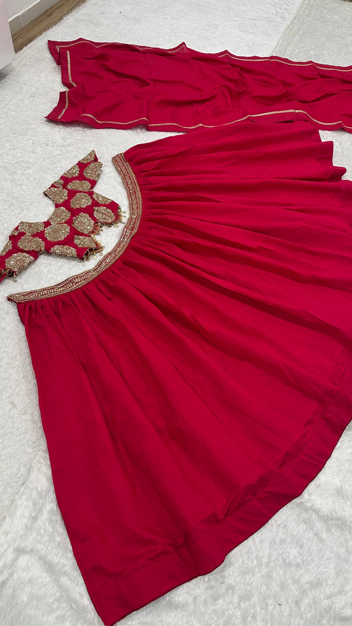 Aadhira Roman Silk Sequins & Dori Work Lehenga Choli