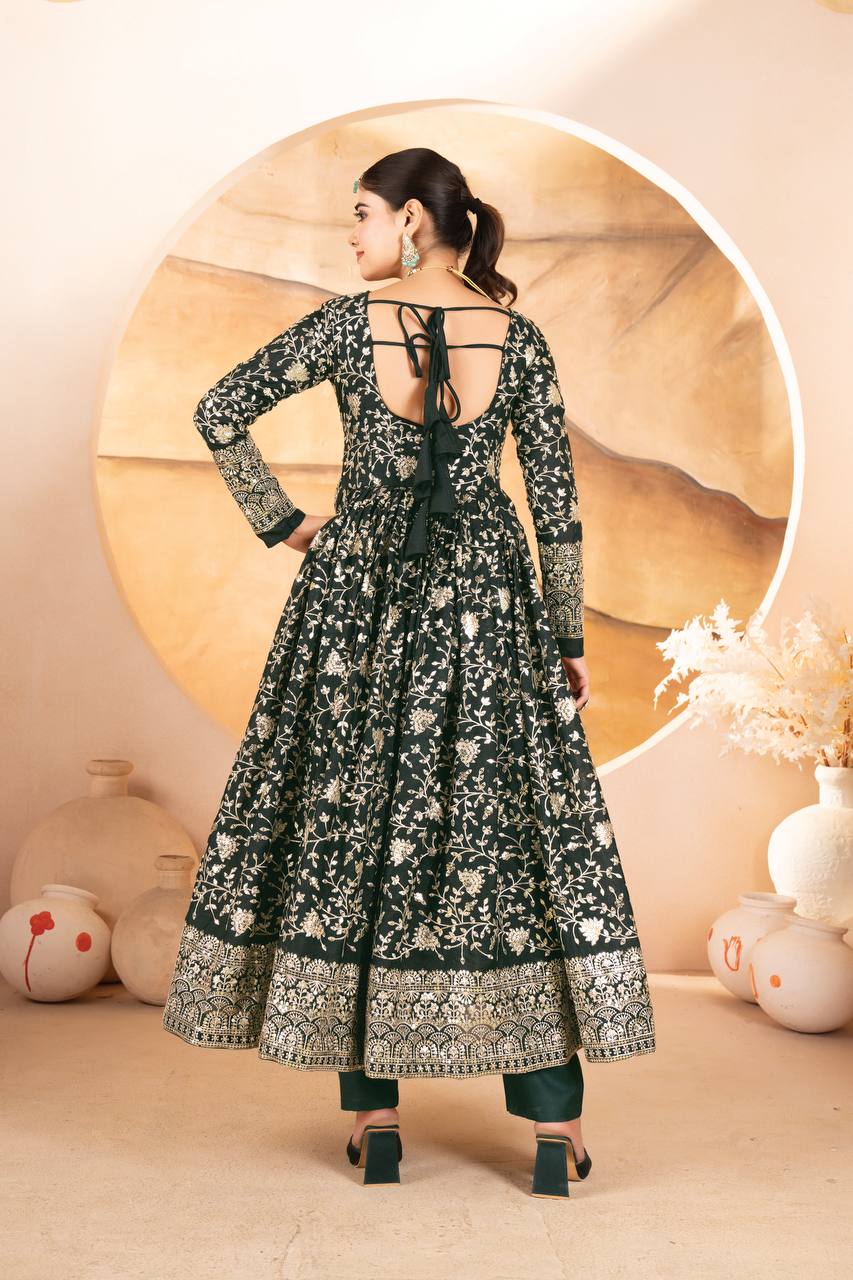Meher’s Forest Bloom Sequined Anarkali