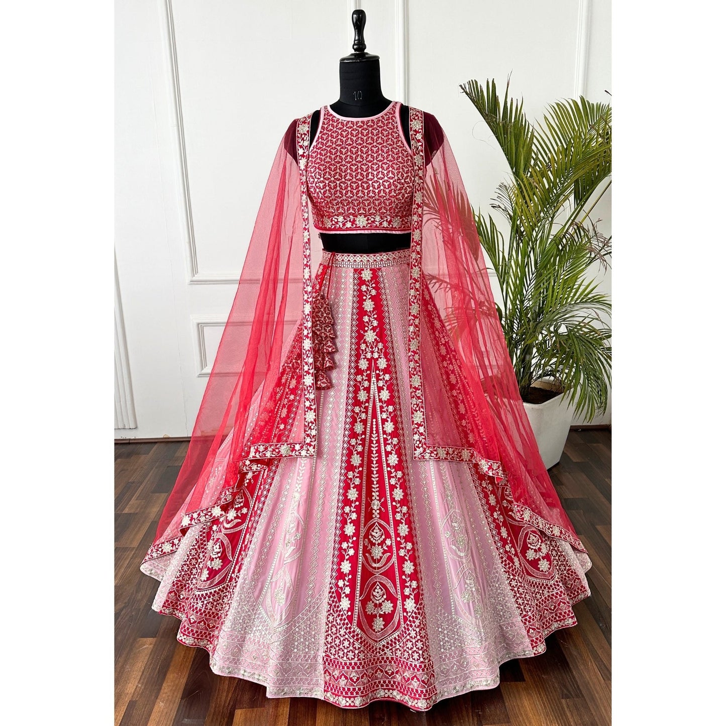 Sita Rani Dual-Tone Faux Georgette Lehenga Choli