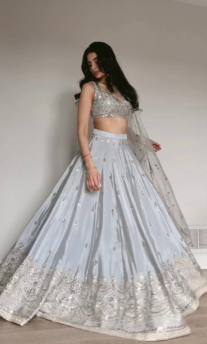 Zarika Satin Silk Lehenga Set