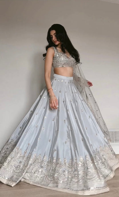 Zarika Satin Silk Lehenga Set