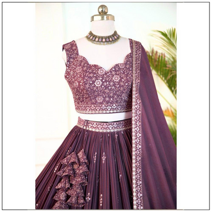 Kavya Rosy Star Faux Georgette Lehenga Choli