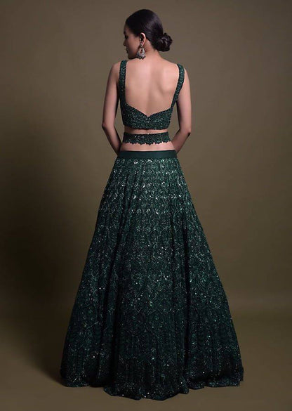 Zarvisha Regal Net Sequins & Dori Bridal Lehenga Choli