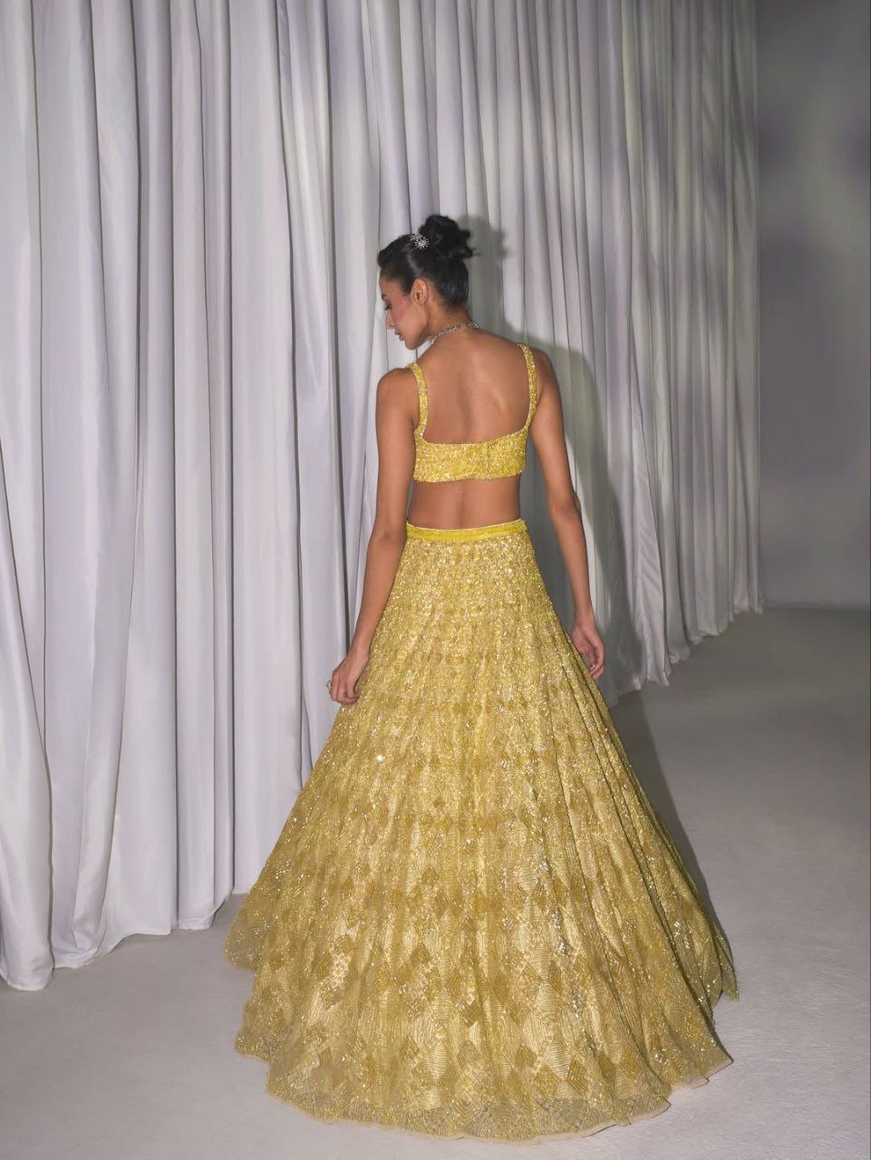 Zehra Butterfly Net Dori & Heavy Sequins Embroidered Lehenga Choli