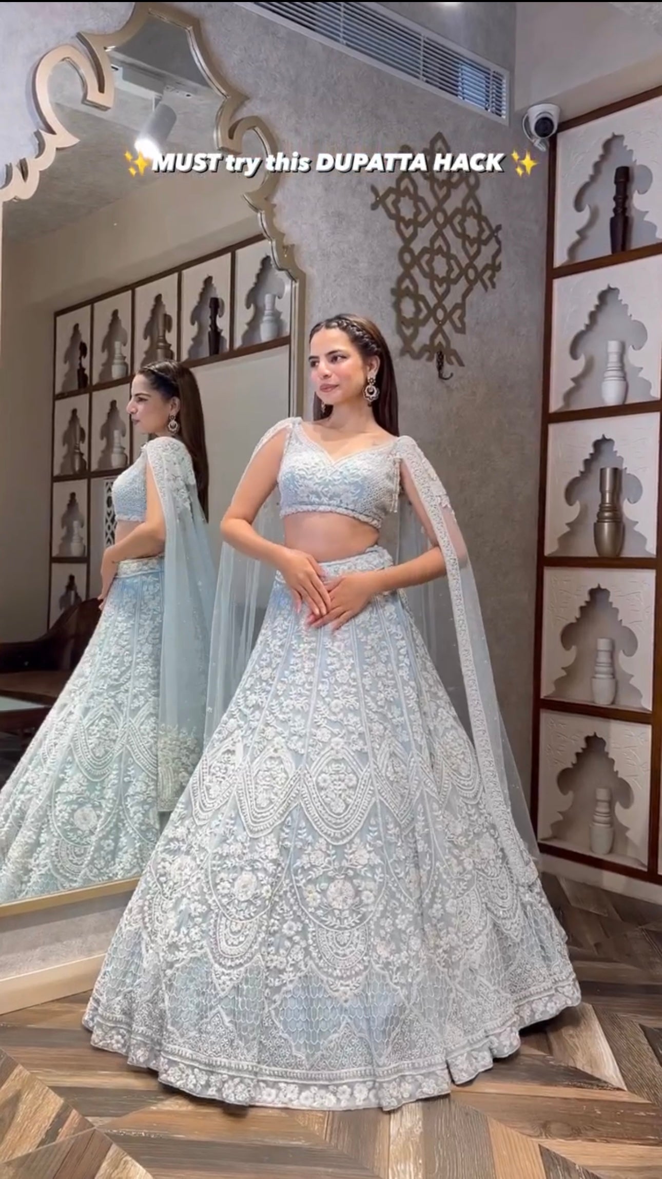 Anika Net Sequins & Thread Work Lehenga Choli Set