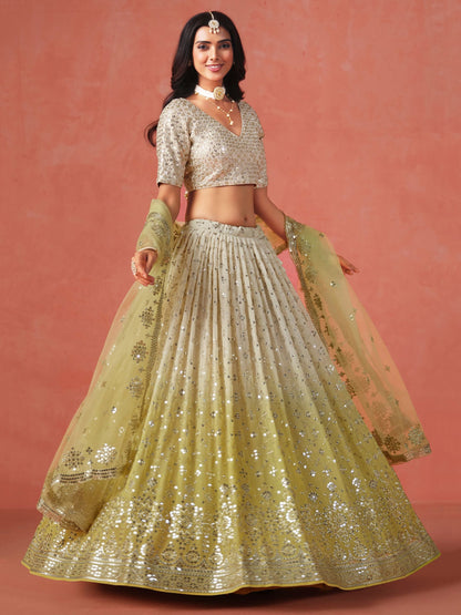 Revathi Yellow Georgette Lehenga Set