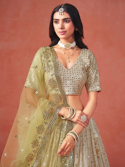 Revathi Yellow Georgette Lehenga Set