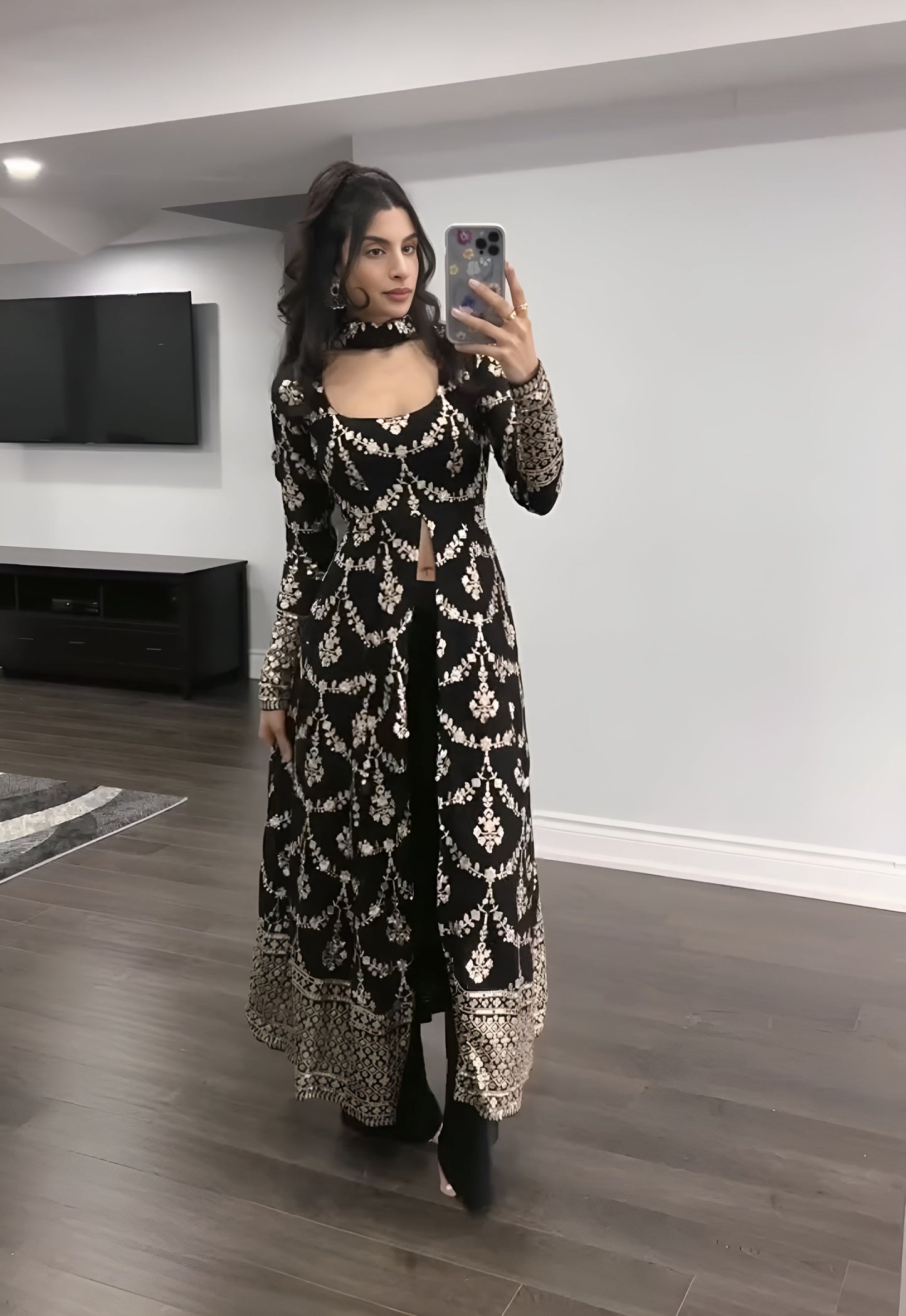 Sitara-e-Noor Georgette Stiched Suit Set