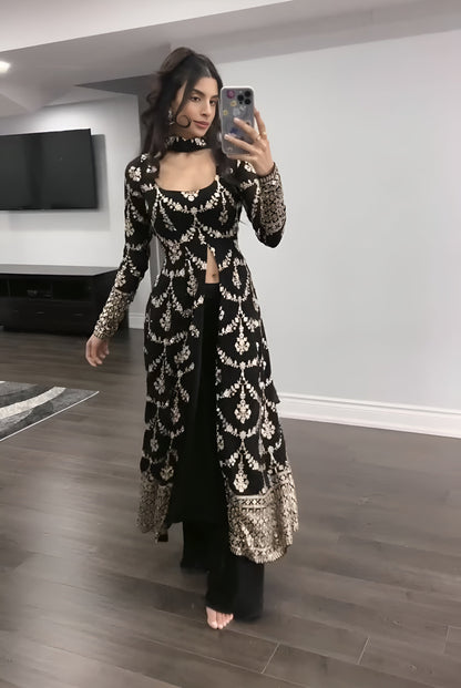 Sitara-e-Noor Georgette Stiched Suit Set