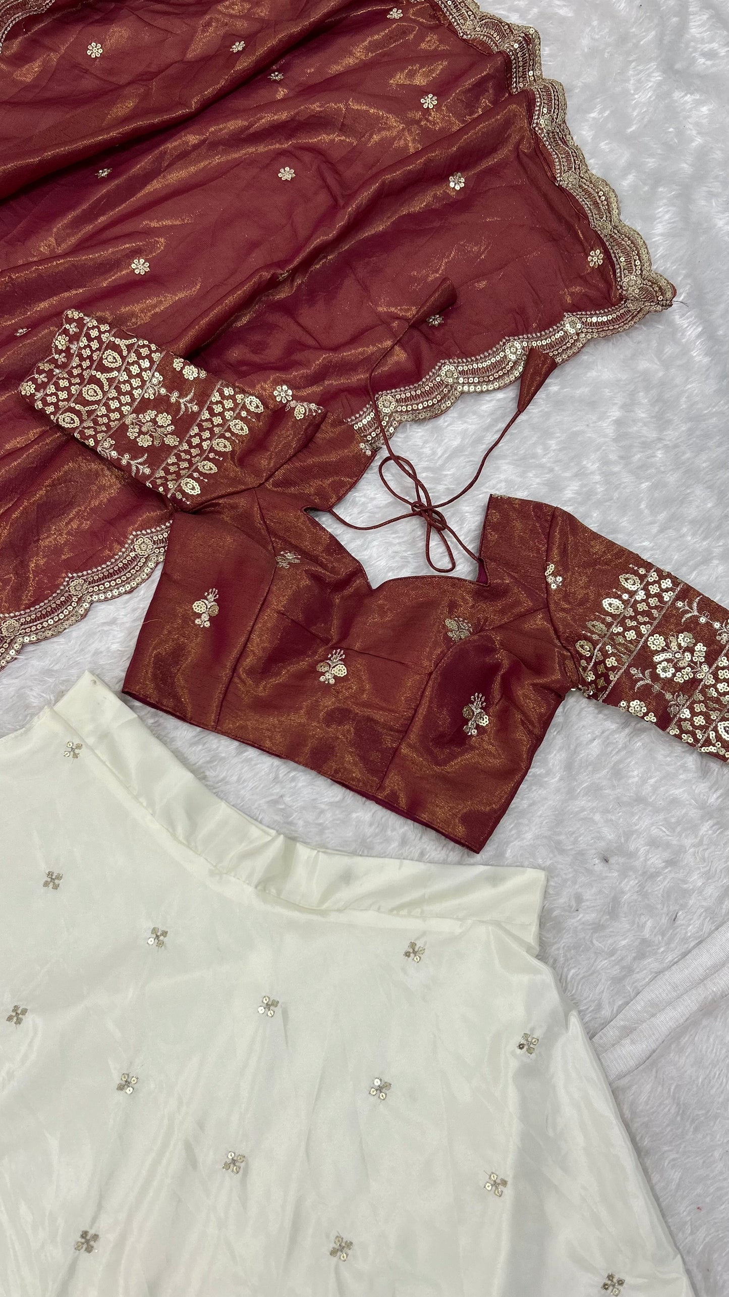 Lakshmi Zari-Embroidered Silk Lehenga Choli