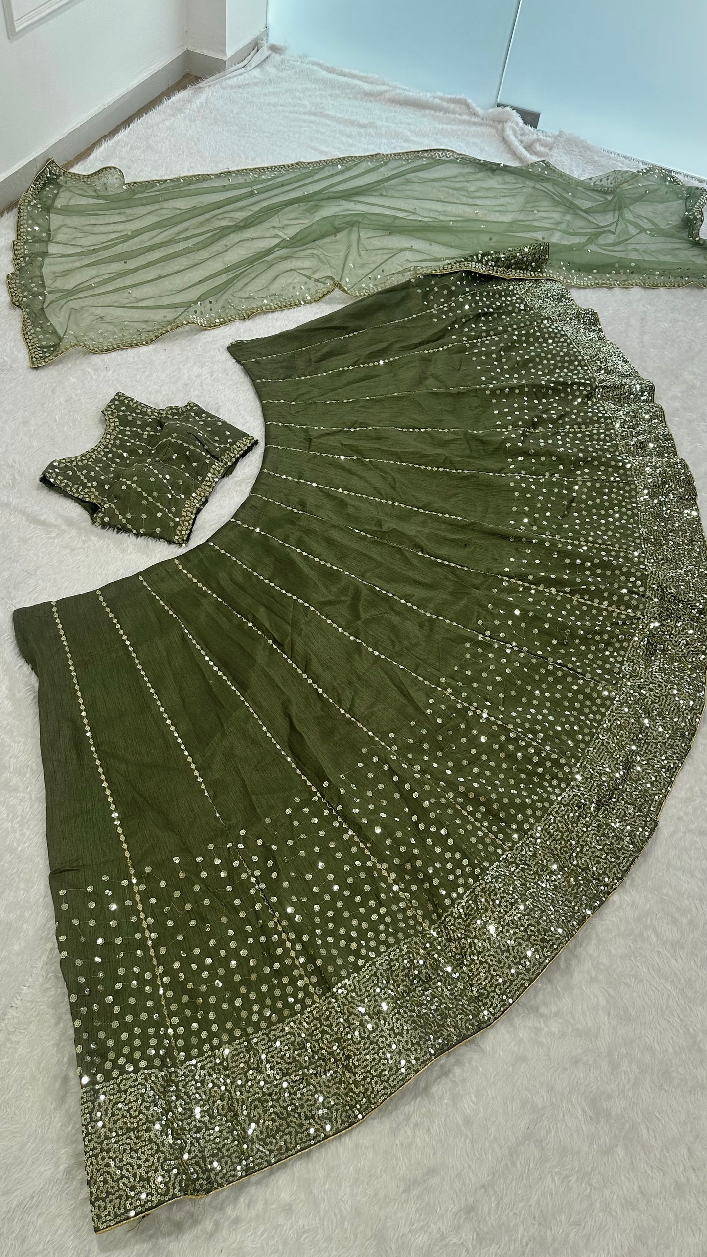 Elvira Thai Silk Sequins Lehenga Choli