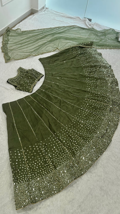 Elvira Thai Silk Sequins Lehenga Choli