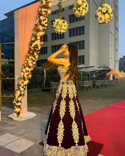 Yamuna Heavy Kasturi Silk Lehenga Set