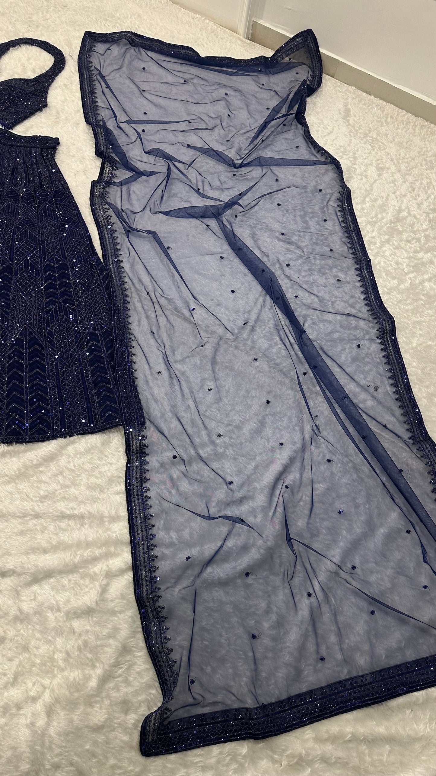 Nerisa Sequins Net Party Wear Lehenga Choli
