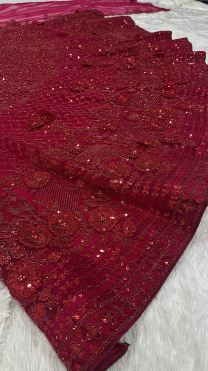 Aarvika Wedding Special Embroidered Net Lehenga Choli