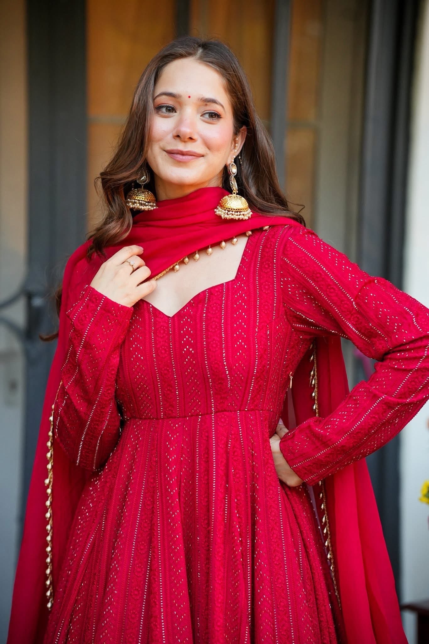 Prerana Pink Faux Blooming Heavy Sequins & Zari Work Sharara Set