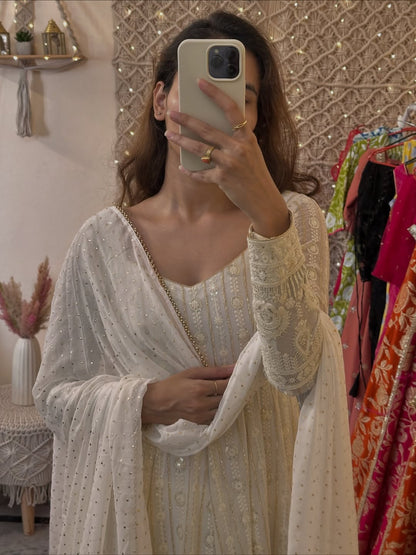 Eshvika Faux Blooming Zari Anarkali Set