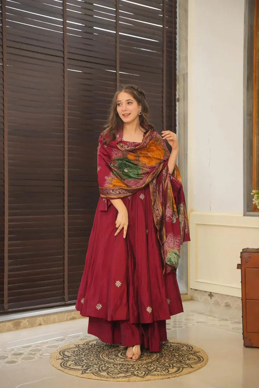 Noorika Pure Cotton Kurta Set with Organza Dupatta