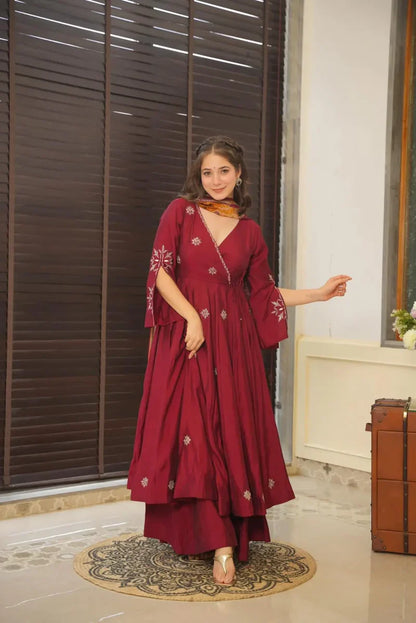 Noorika Pure Cotton Kurta Set with Organza Dupatta