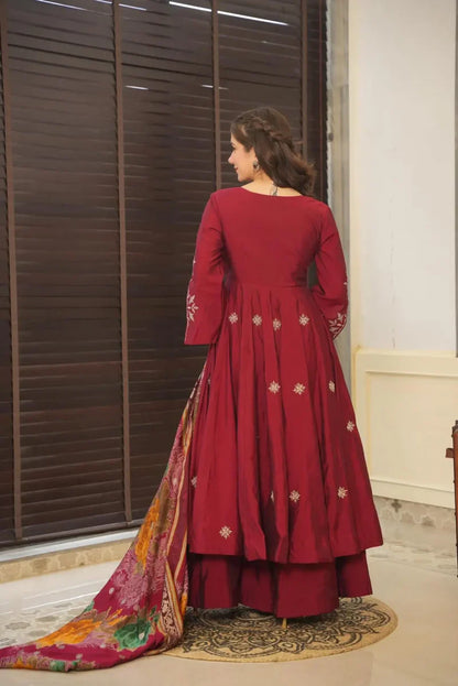 Noorika Pure Cotton Kurta Set with Organza Dupatta