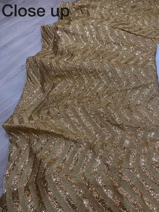 DESINGER GOLDEN CROP TOP LEHENGHA