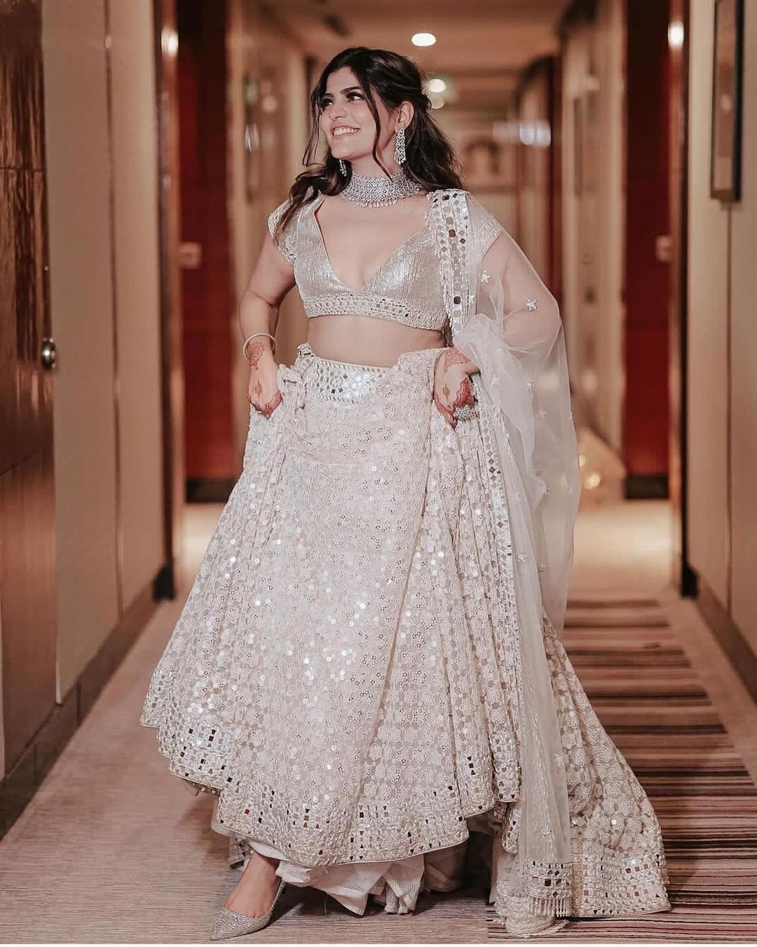 NEW OFF WHITE WEDDING LEHENGHA