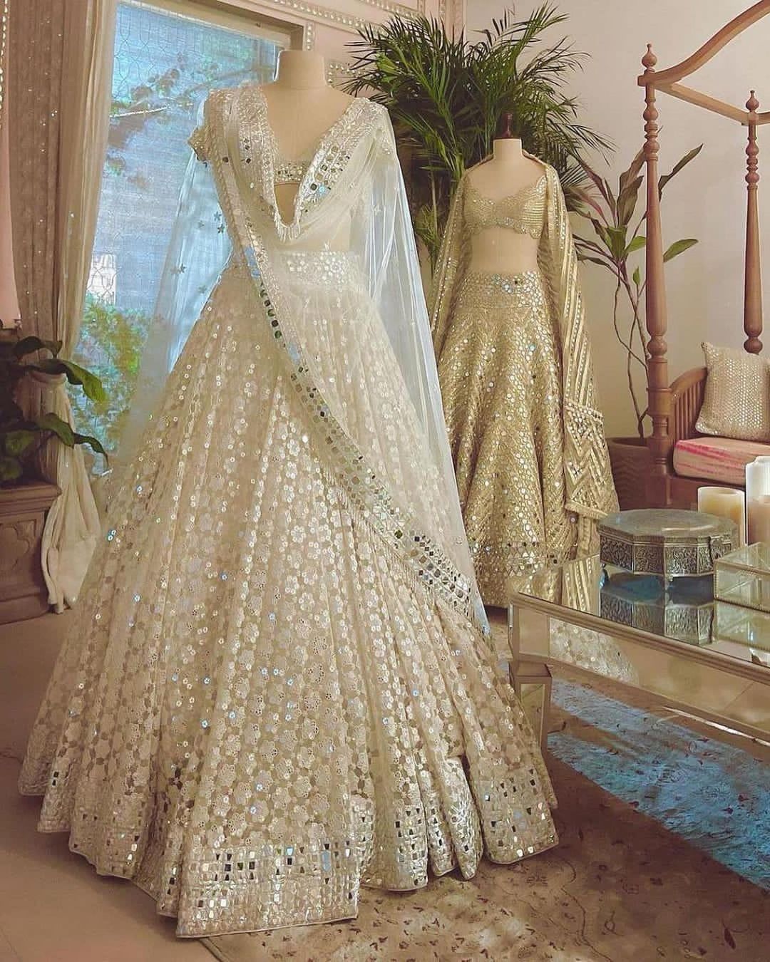 NEW OFF WHITE WEDDING LEHENGHA