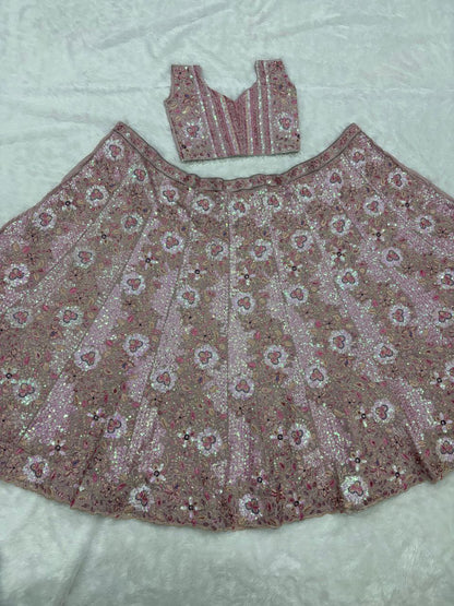 Zareen Faux Georgette Thread & Coding Embroidered Lehenga Choli