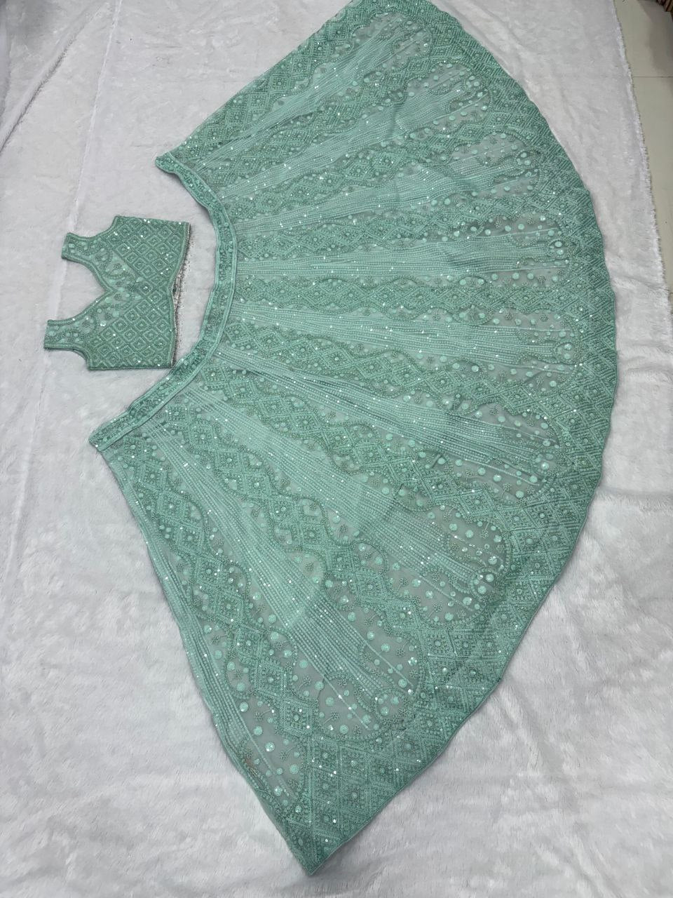 Nooriyah Butterfly Net Dori & Heavy Sequins Embroidered Lehenga Choli
