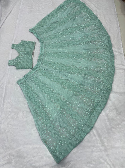 Nooriyah Butterfly Net Dori & Heavy Sequins Embroidered Lehenga Choli