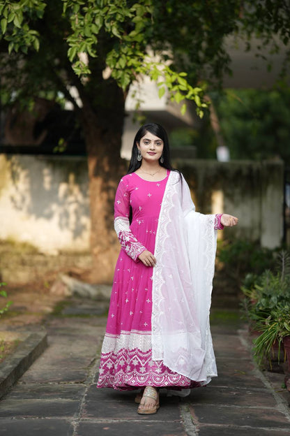 Zoya Pink Glow Anarkali