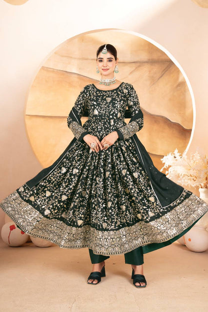 Meher’s Forest Bloom Sequined Anarkali