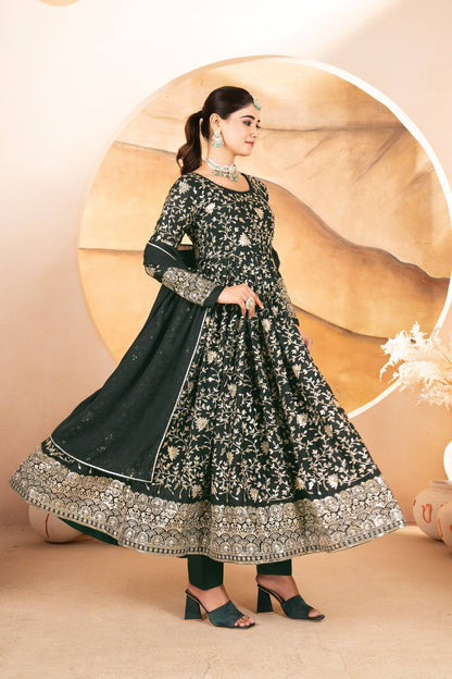 Meher’s Forest Bloom Sequined Anarkali