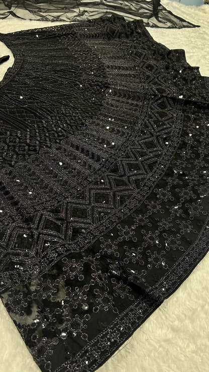 Janaki Net Lehenga Set with Dori & Sequins