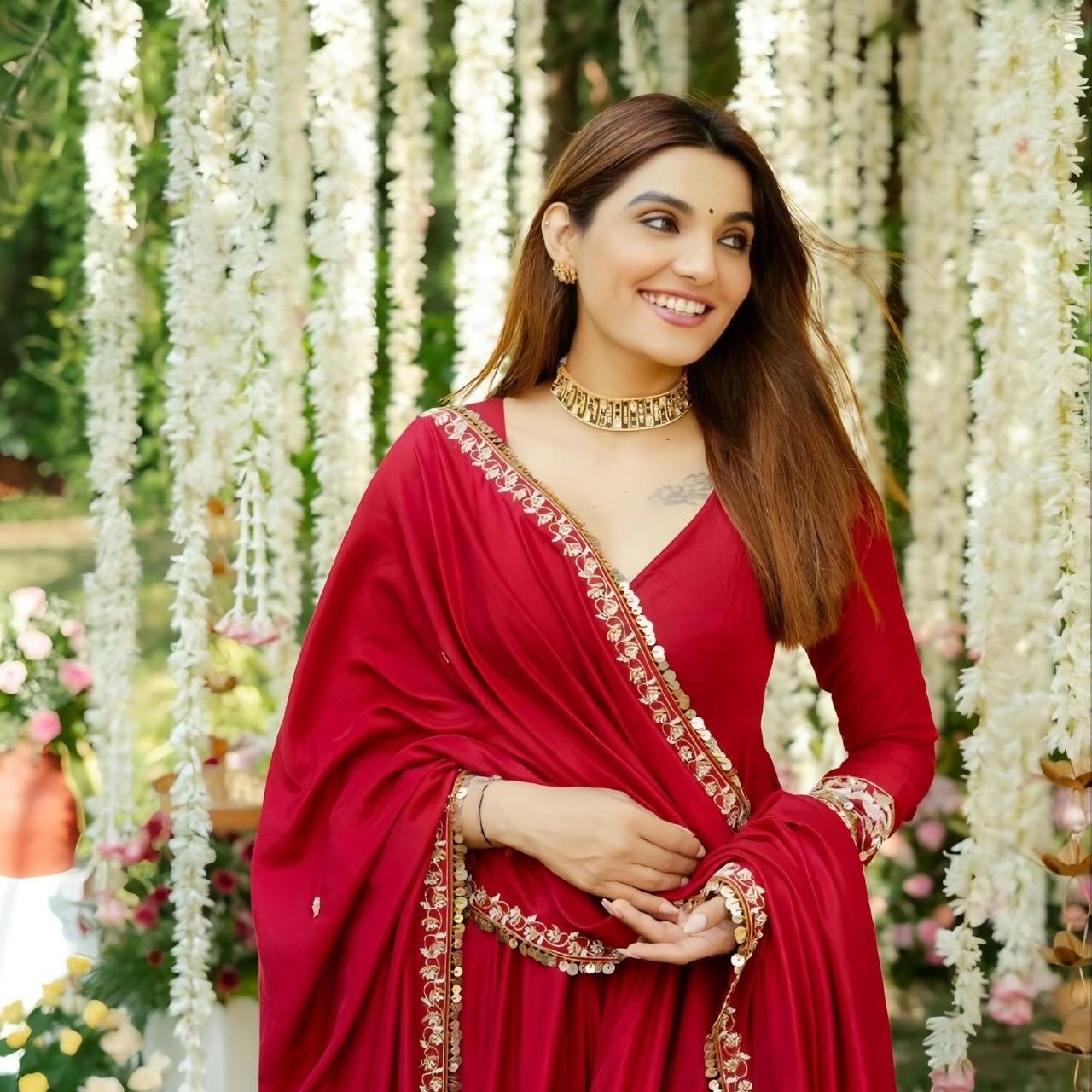 Zariyah Luxe Roman Silk Suit