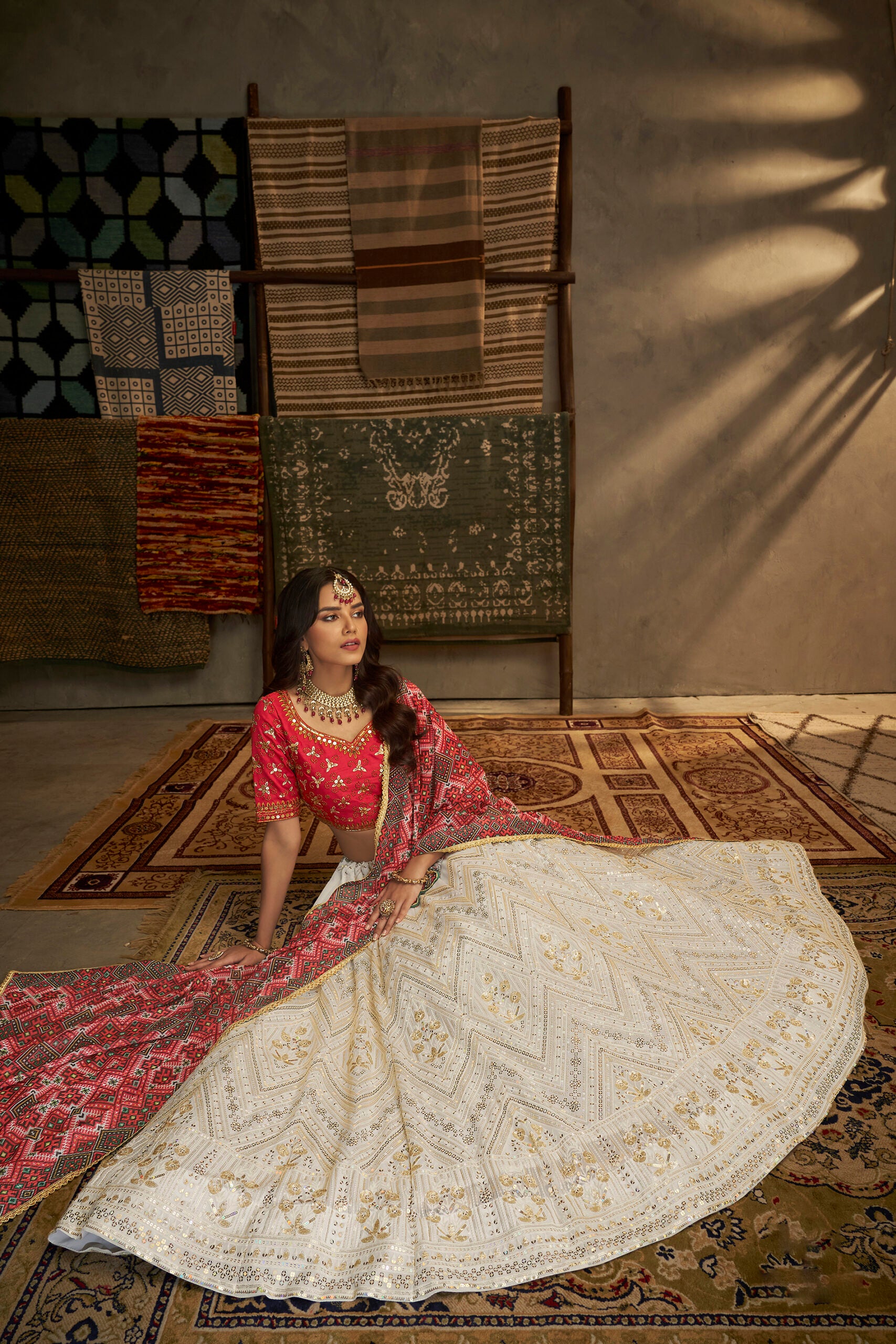 Shvet Saundarya Georgette Lehengha Choli