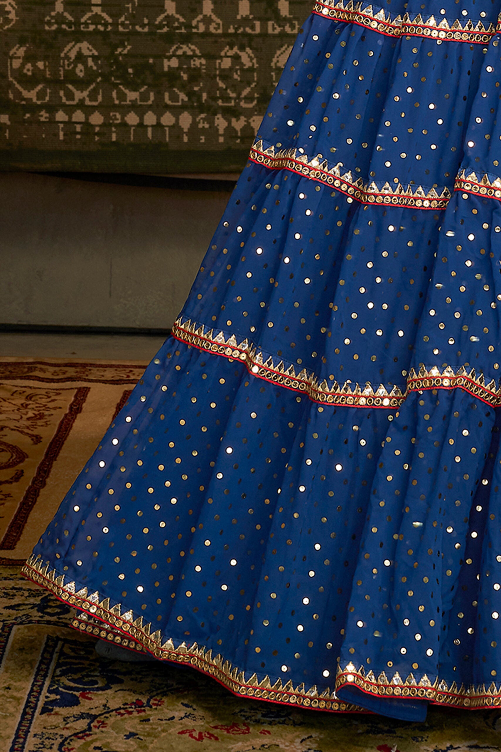 Nabh Neela Georgette Lehenga Choli