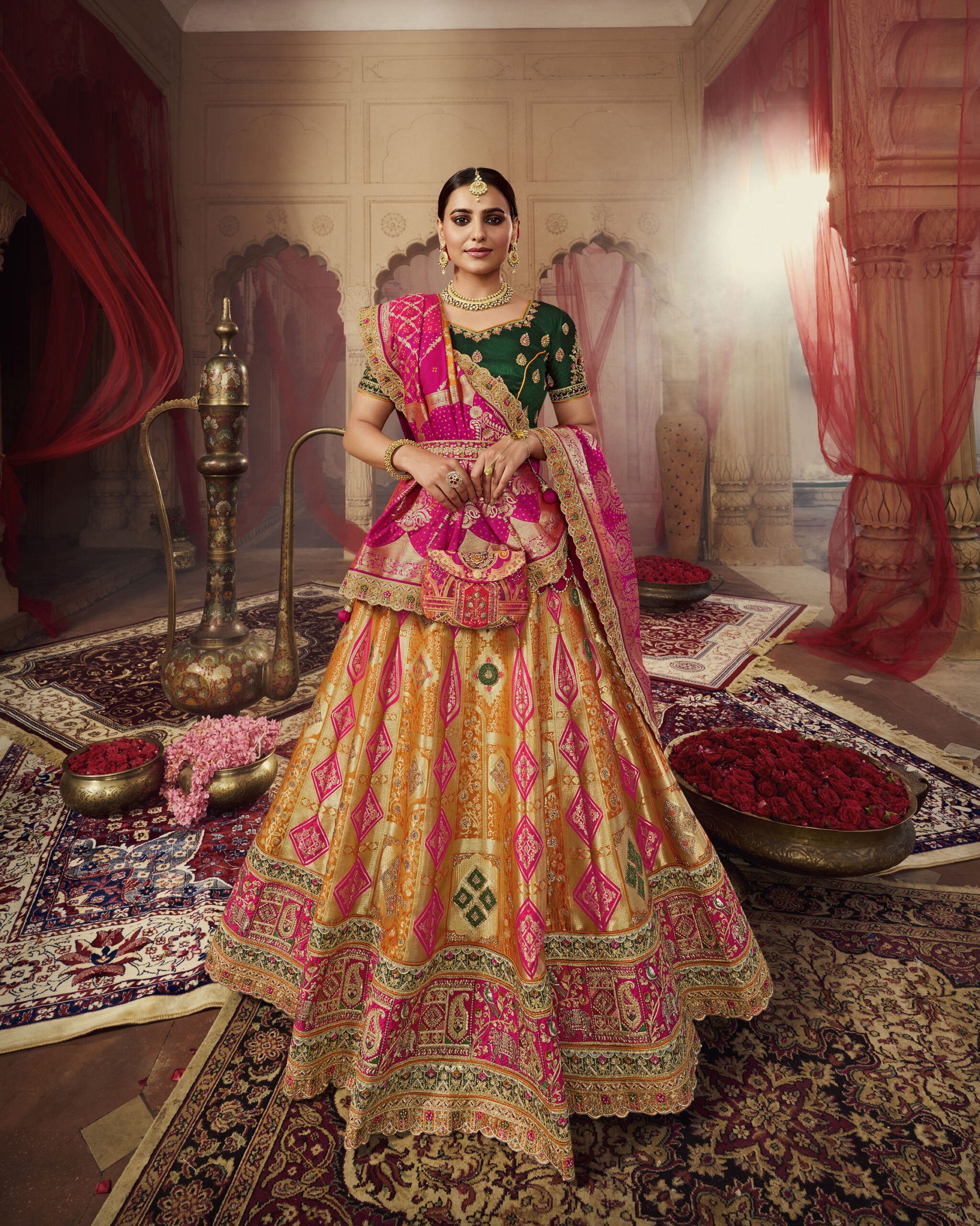 Chandrakanta Sunrise Banarasi Silk Lehengha Choli