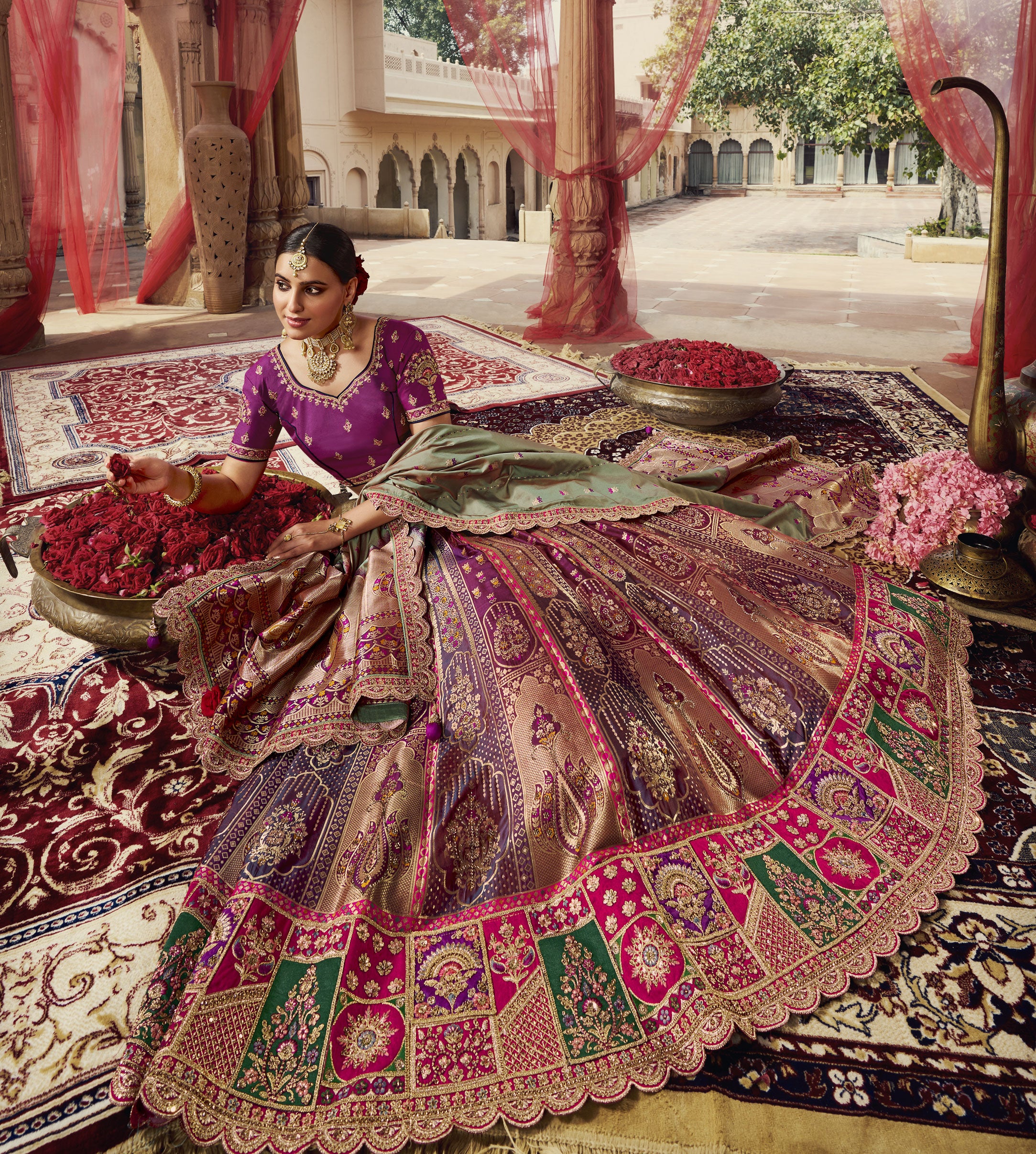 Madhura Manjari Banarasi Silk Lehengha Choli
