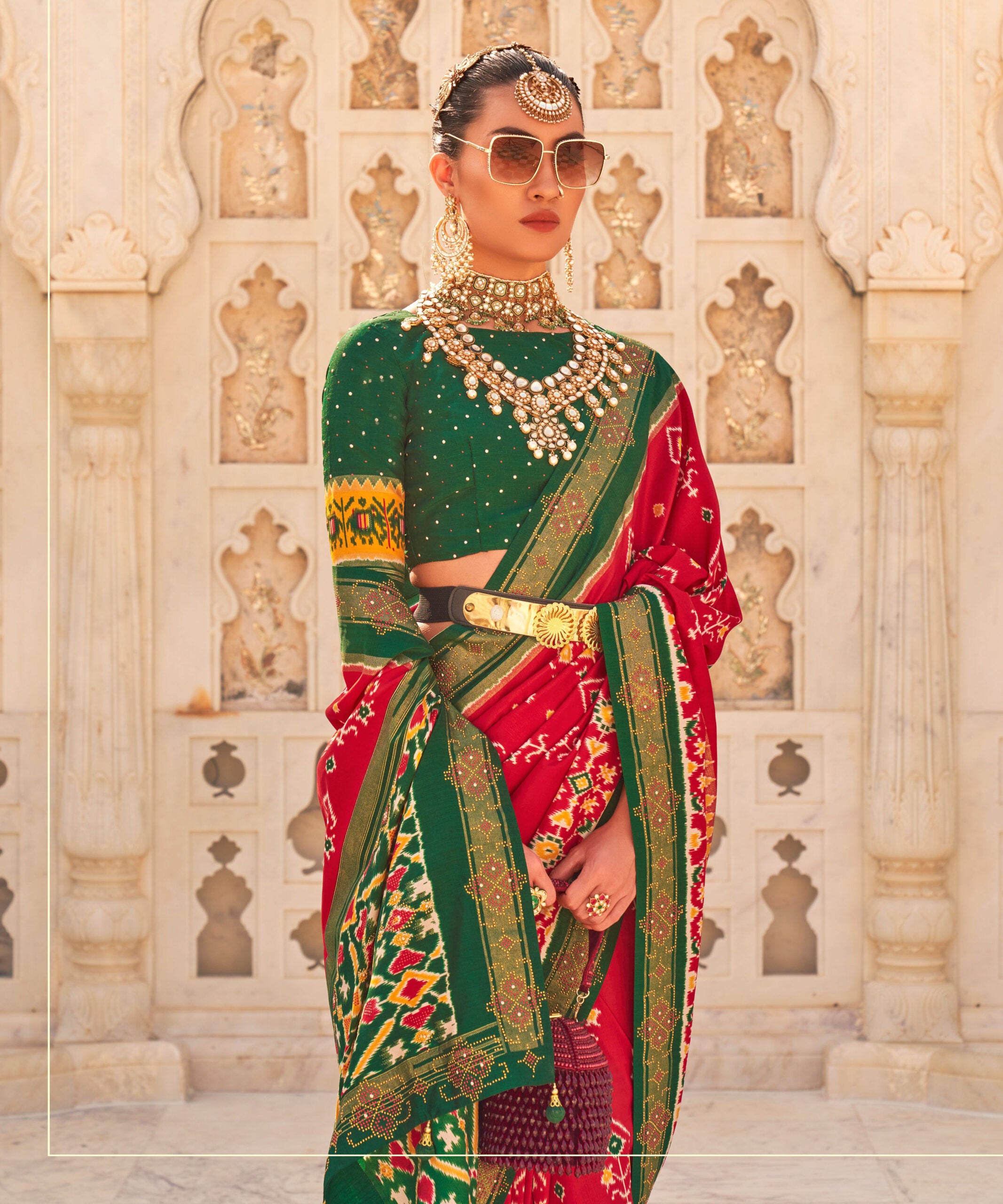 Urvarukamayi Patola Meadow Charm Saree