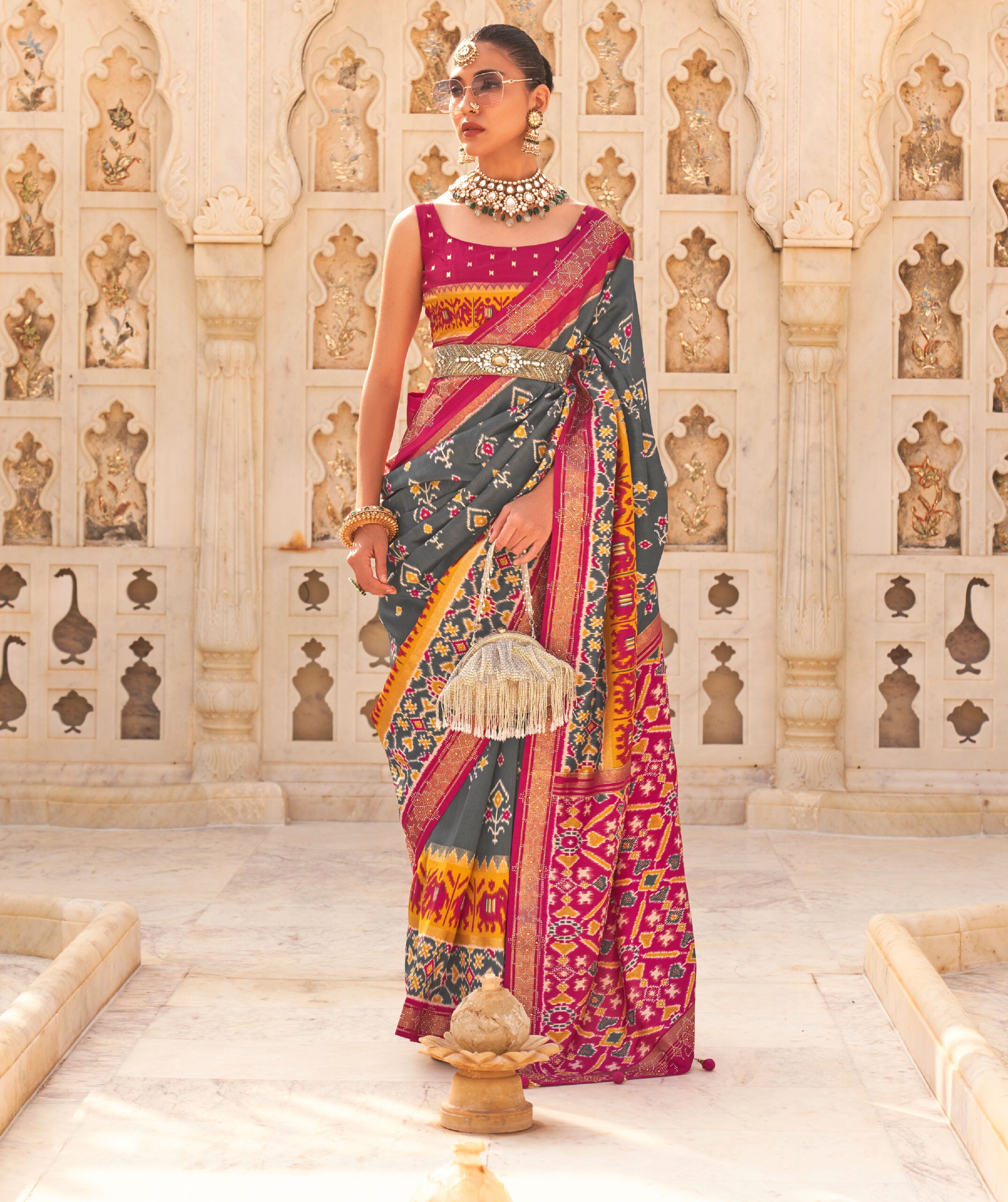 Chayya Chitra Patola Silk Shadow Saree