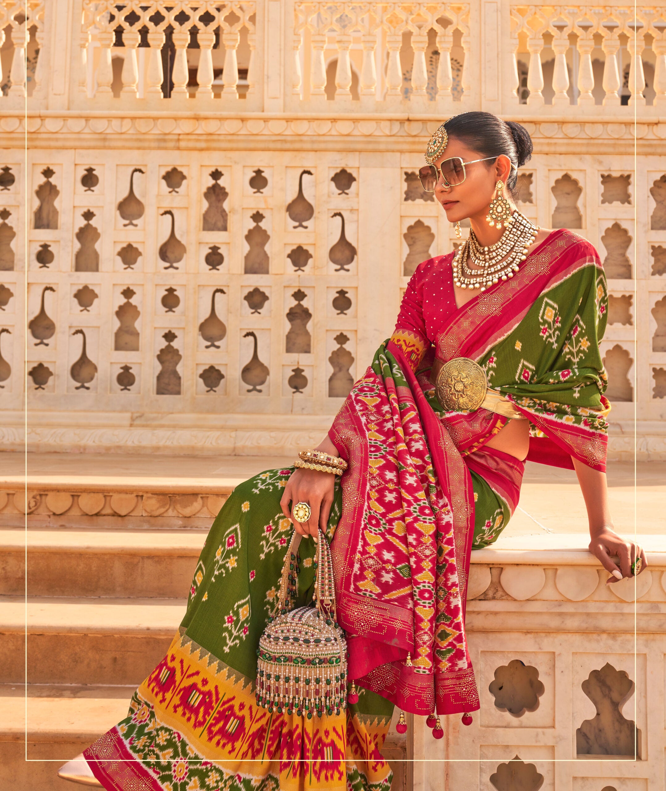 Mehndijyoti Prakasha Patola Silk Radiance Saree