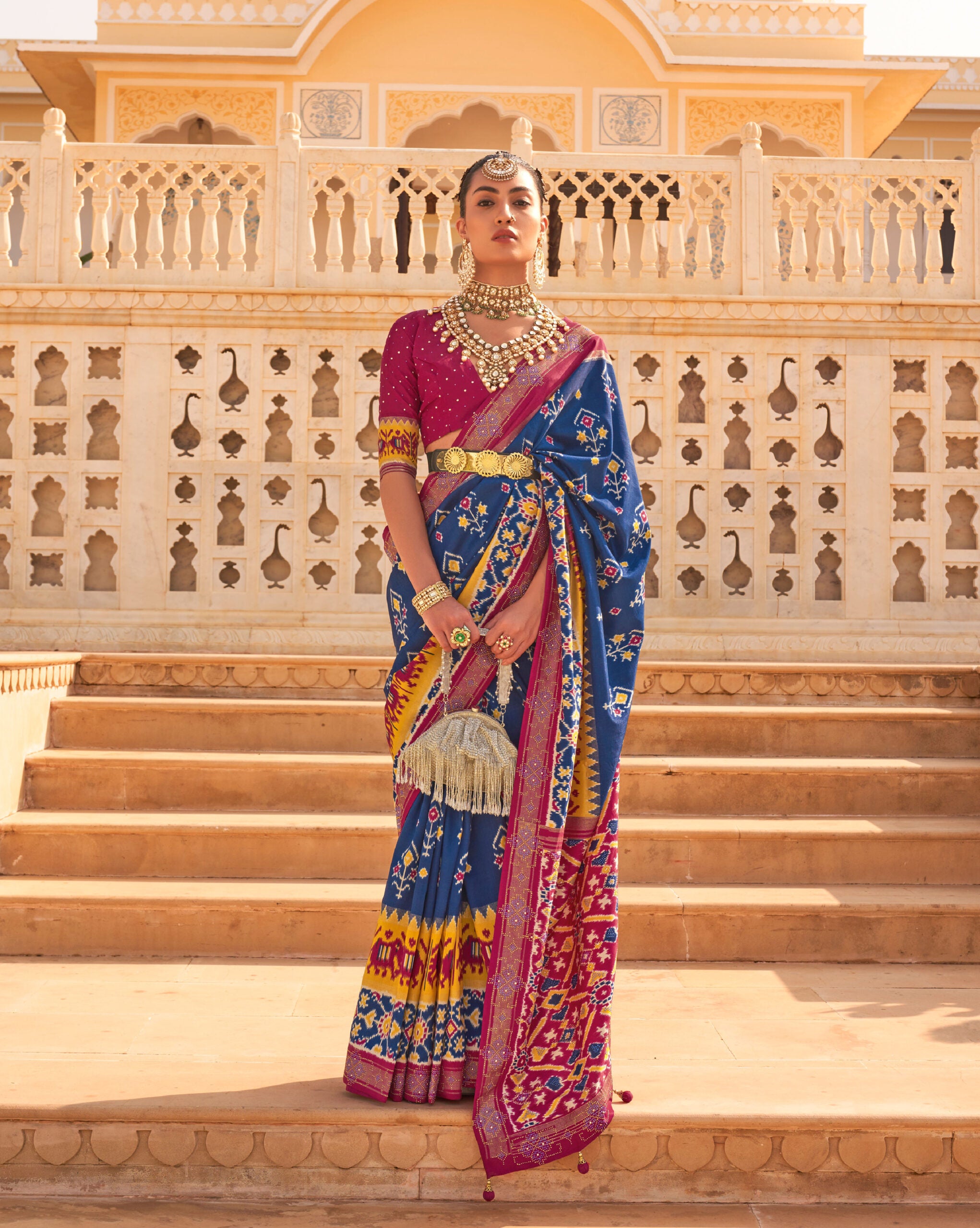 Vasudha Varnana Patola Silk Earth's Hues Saree