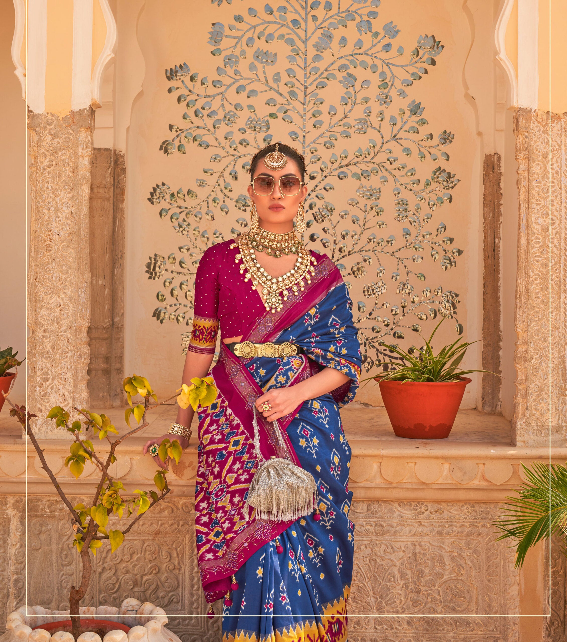 Vasudha Varnana Patola Silk Earth's Hues Saree