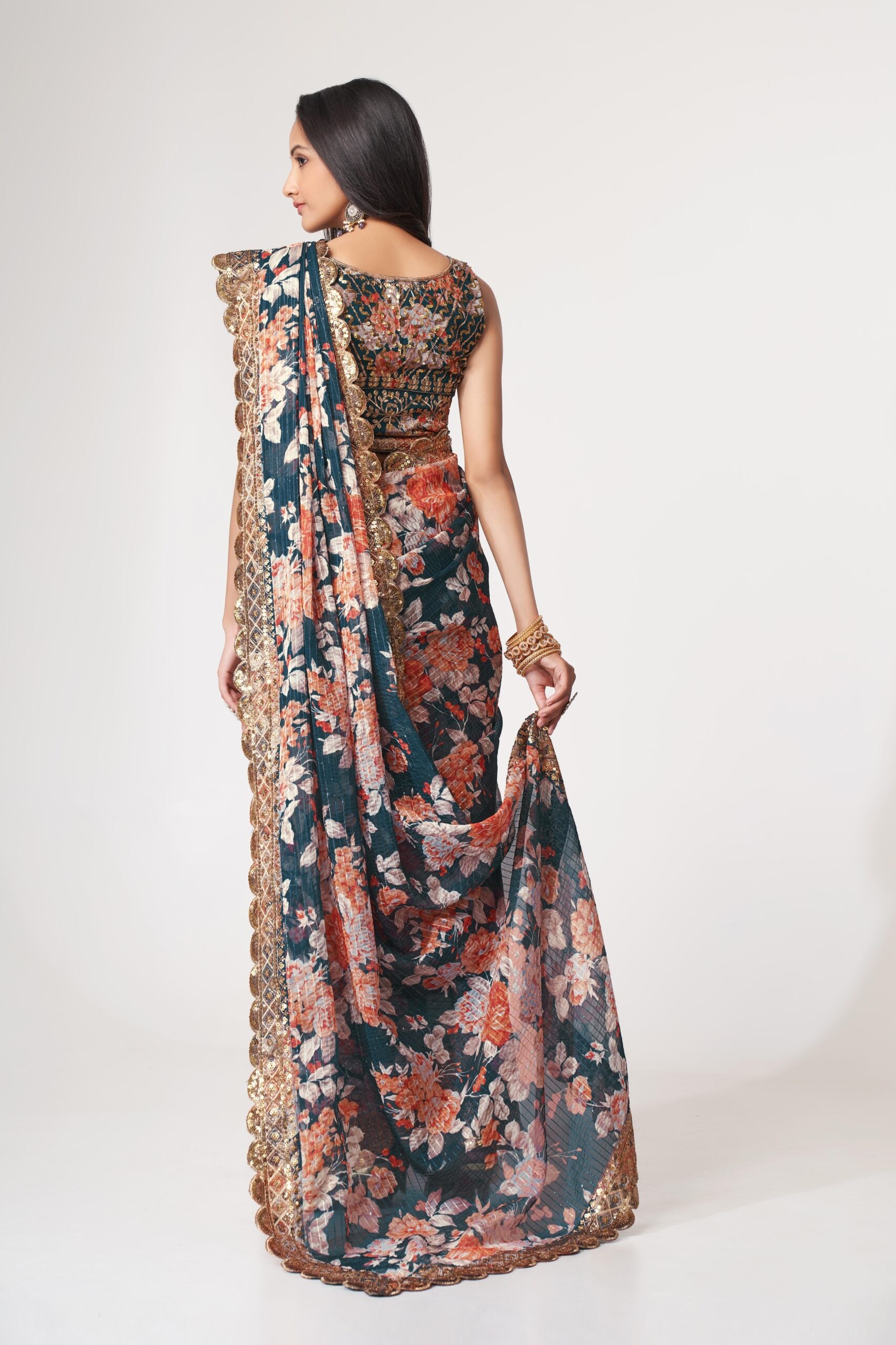 Sapphire Mirage Digital Delight Saree