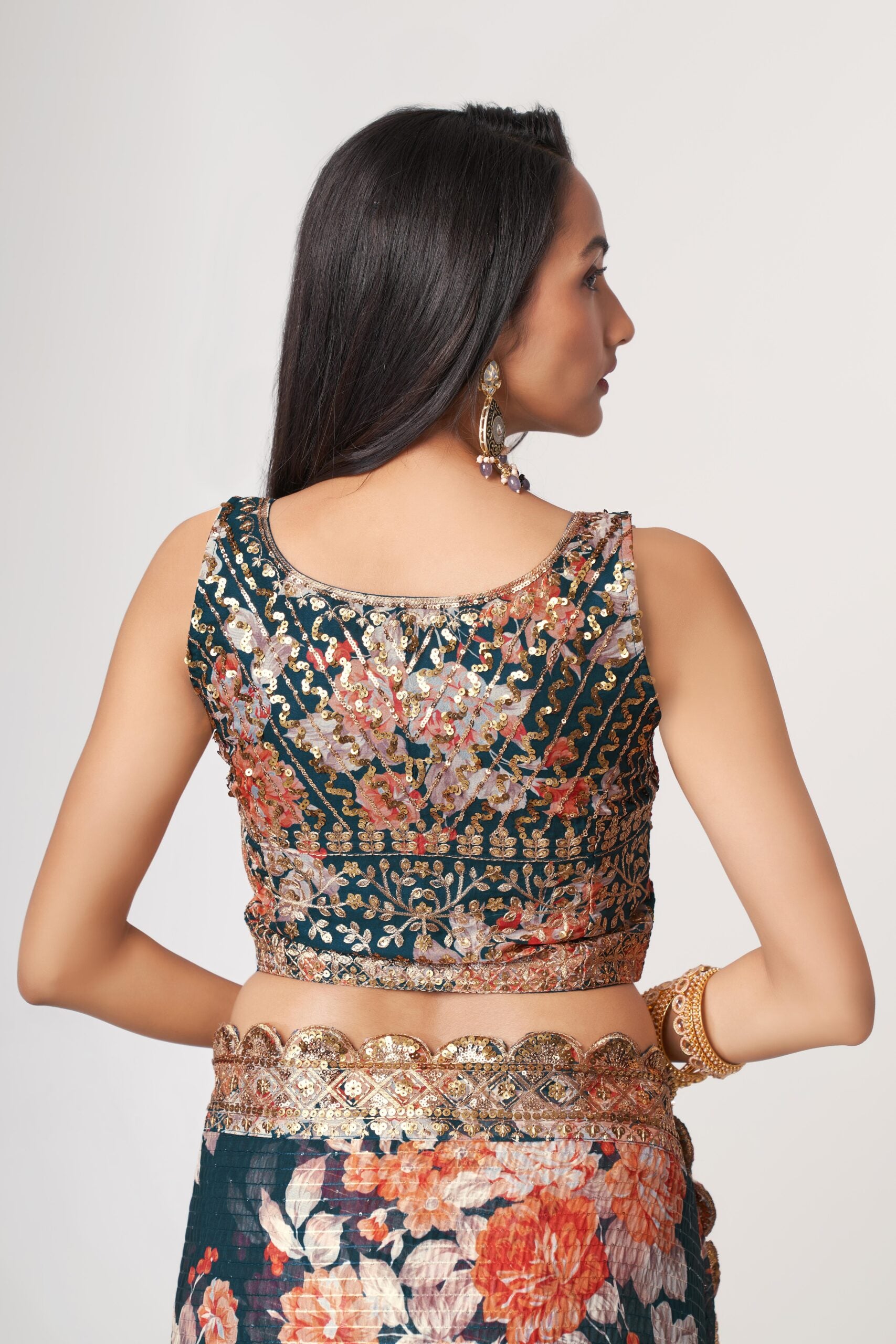 Sapphire Mirage Digital Delight Saree