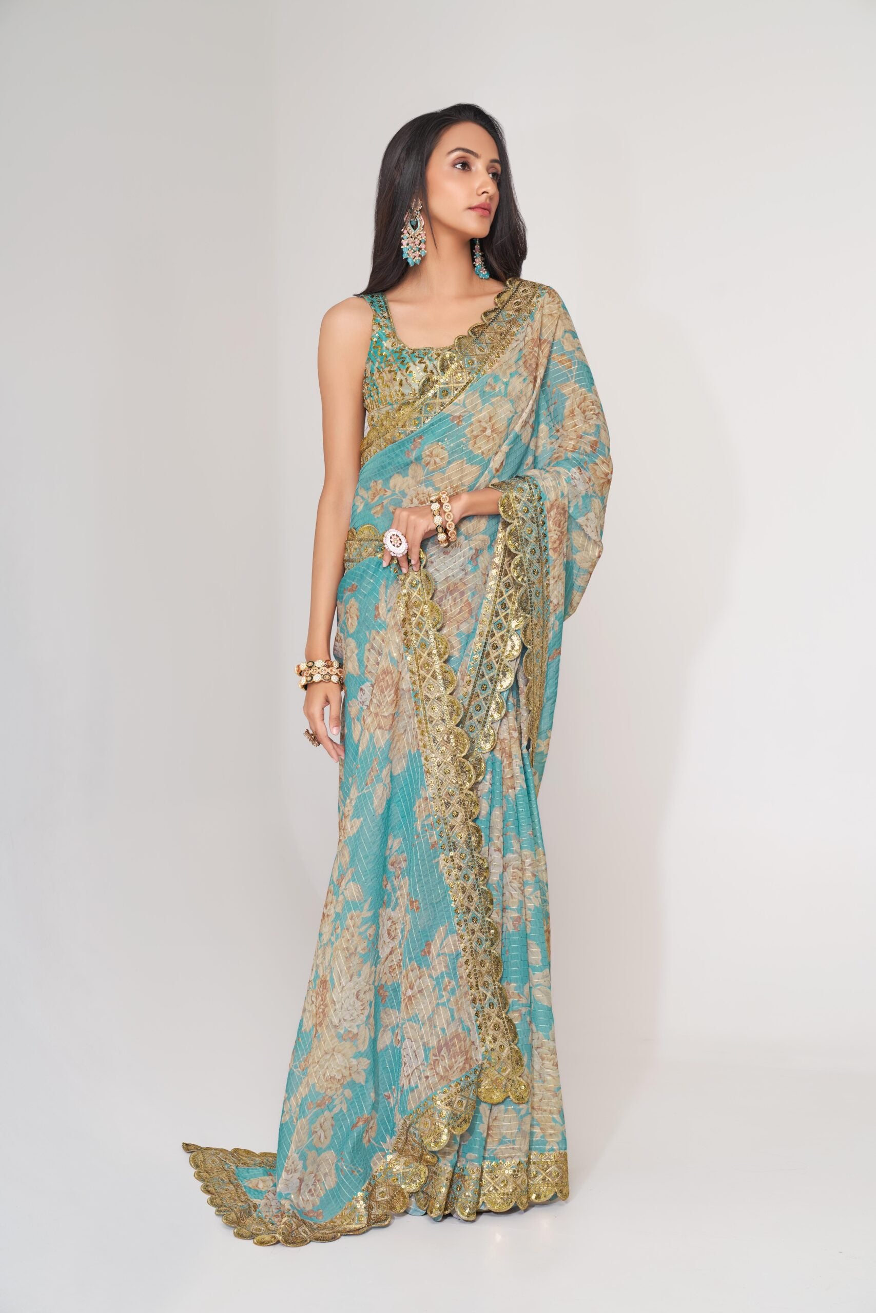 Blue Horizon Digital Dream Saree